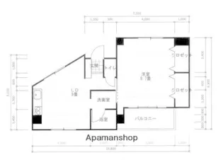 ニューサンシャインビル【8階】の間取り