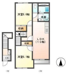 PURE RIVIERE【2階】の間取り