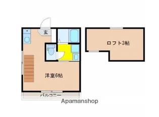 初鷹コーポ【201号室】の間取り