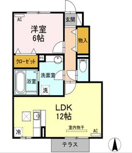 エスポアール・タカムラⅢ A棟【2階】の間取り