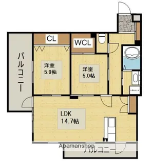 ALTE MEISTER 堀川【2階】の間取り