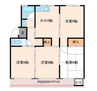 ジーピー12番館【206号室】の間取り