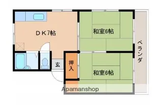 第二弘コーポ【201号室】の間取り