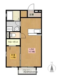 シーゲル【202号室】の間取り