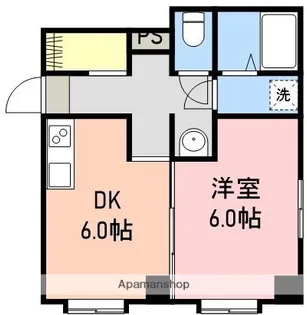 ダイナーズ鶴島【301号室】の間取り