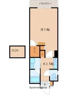 M’S BLDG.【302号室】の間取り