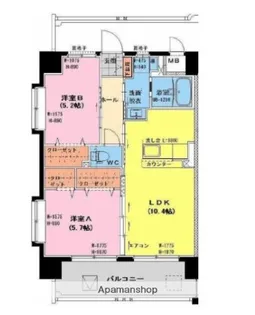 チェルシー神宮外苑【705号室】の間取り