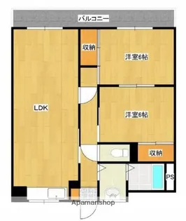 日栄コーポ【405号室】の間取り