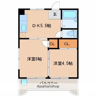 SOLEILⅡ【105号室】の間取り