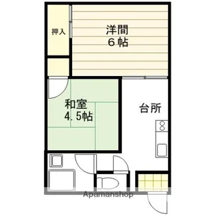 水間ビル【402号室】の間取り