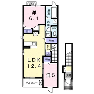 エアリーセレノ Ⅰ【2階】の間取り