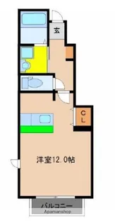 PLUMERIA【A 103号室】の間取り