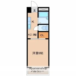 イーストコスモビル【401号室】の間取り