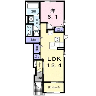 ソリト ポスト Ⅰ【1階】の間取り