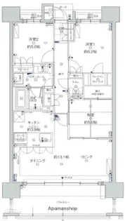 MJRザ・ガーデン宮崎駅前【12階号室】の間取り
