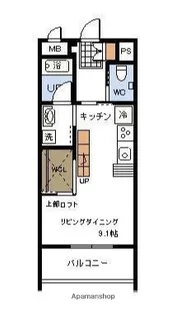 アンベール鶴島【202号室】の間取り