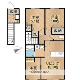 BONHEUR ESTATE【205号室】の間取り