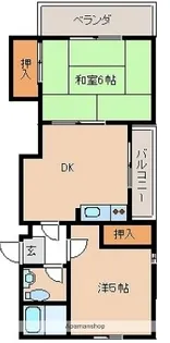 ライフインコダマ【101号室】の間取り