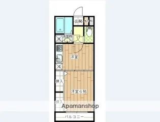 レジデンス学園B棟【106号室】の間取り