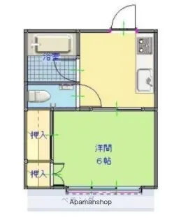 ミルド東大淀【202号室】の間取り
