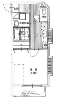 エアフォルク恒久【104号室】の間取り