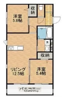 エリタージュ エモーション【201号室】の間取り