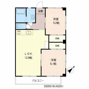 サンハイツもみじヶ丘【2階】の間取り