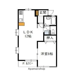 サザンコート【101号室】の間取り