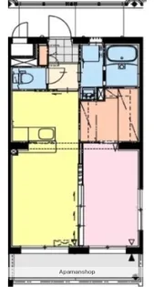 1LDKの間取り画像