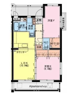 MARINE ROAD【206号室】の間取り