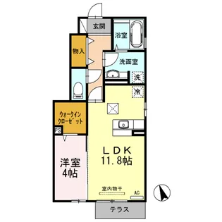 セジュールMIRU【1階】の間取り