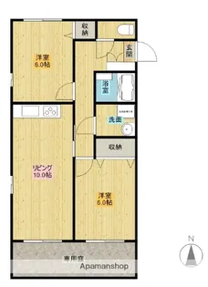 ヴィラハイムⅡ【202号室】の間取り