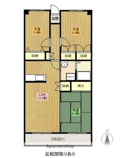 カームプレイス【501号室】の間取り