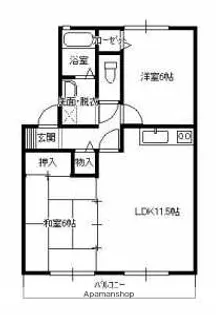 セジュールMⅠ【102号室】の間取り