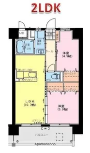サンライズコート【708号室】の間取り