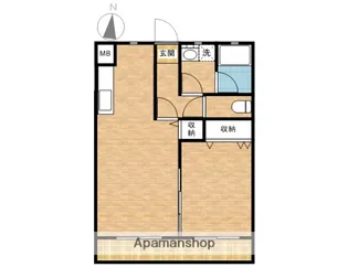 フォンティーヌⅢ【202号室】の間取り