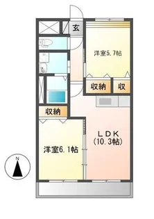 ベル・ブランシュ【1階】の間取り