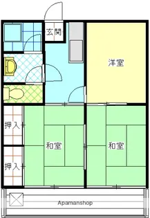 コーポラス湯地【B102号室】の間取り