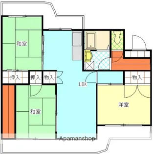 コーポラスハラダ【101号室】の間取り