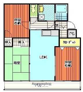サンライフ永楽【101号室】の間取り