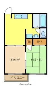はまゆうハイツ【A101号室】の間取り