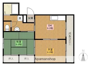 MIENOビル(旧湯浅ビル)【506号室】の間取り