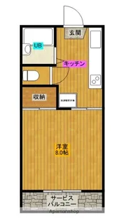 グリーンヒルズ【103号室】の間取り