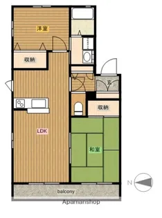 ディアス笹原【B102号室】の間取り