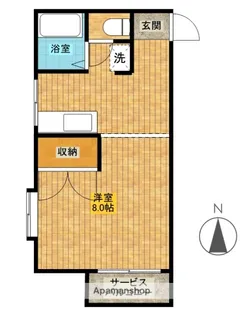 コーポオオノ【202号室】の間取り