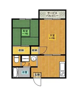 ピュアサンハイツ【1階】の間取り