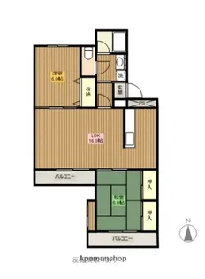 モン・ソレイユR【102号室】の間取り