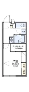 レオパレスRIVER WIND【1階】の間取り