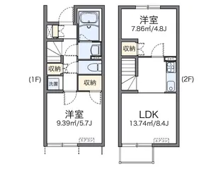 レオネクスト源藤Ⅴ【101号室】の間取り
