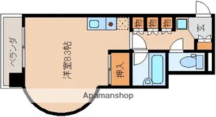 コスモドローム【401号室】の間取り